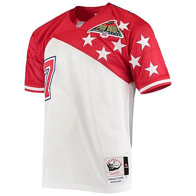 Men's Mitchell & Ness John Elway White/Red AFC 1995 Pro Bowl Authentic Jersey