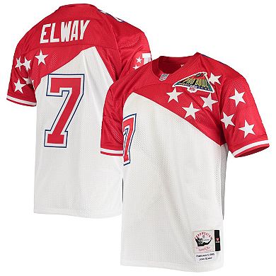 Men's Mitchell & Ness John Elway White/Red AFC 1995 Pro Bowl Authentic Jersey