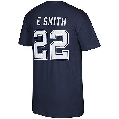 Men's Emmitt Smith Mitchell & Ness Navy Dallas Cowboys Retired Player Name & Number T-Shirt