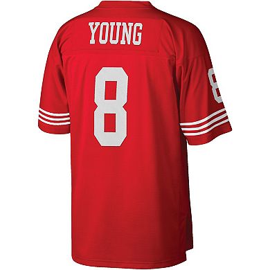 Men's Mitchell & Ness Steve Young Scarlet San Francisco 49ers Legacy Replica Jersey