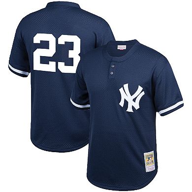 Men's Mitchell & Ness Don Mattingly Navy New York Yankees Cooperstown Collection Big & Tall Mesh Batting Practice Jersey