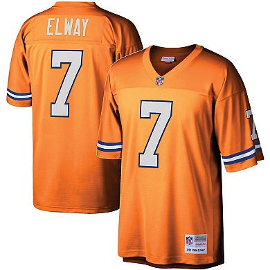 Men's Mitchell & Ness John Elway Orange Denver Broncos Legacy Replica Jersey