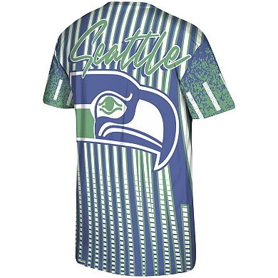 Men's Mitchell & Ness Royal Seattle Seahawks Jumbotron Historic Logo T-Shirt