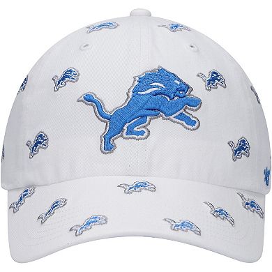 Women's '47 White Detroit Lions Confetti Clean Up Adjustable Hat