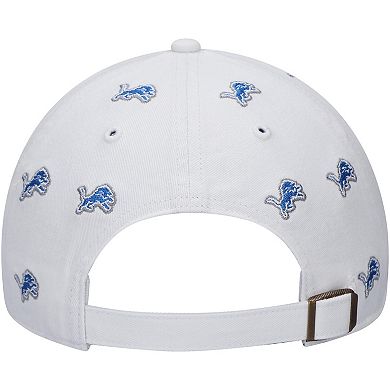 Women's '47 White Detroit Lions Confetti Clean Up Adjustable Hat