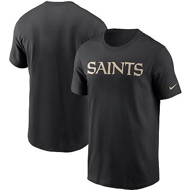 Men's Nike Black New Orleans Saints Team Wordmark T-Shirt