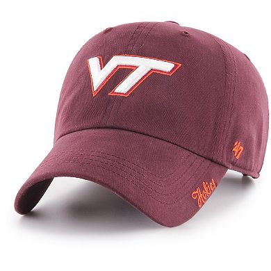 Women's '47 Maroon Virginia Tech Hokies Miata Clean Up Logo Adjustable Hat