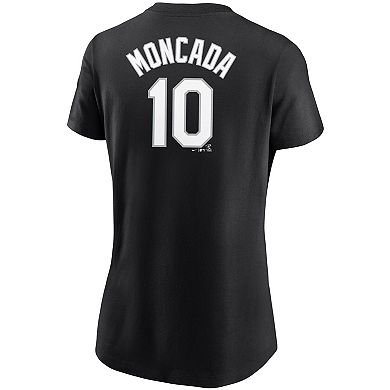 Women's Nike Yoan Moncada Black Chicago White Sox Name & Number T-Shirt
