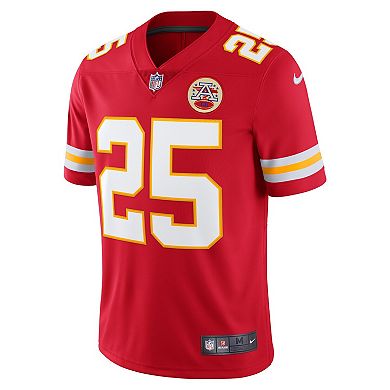 Men's Nike Clyde Edwards-Helaire Red Kansas City Chiefs Vapor Limited Jersey