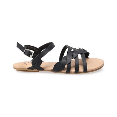 SO® Girl's Finch Braided Flat Sandals