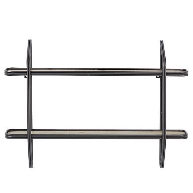 Stella & Eve Black Iron Industrial Wall Shelf