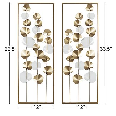 Stella & Eve Metallic Leaf Wall Decor 2-Piece Set