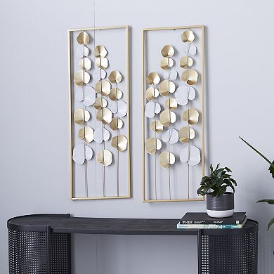 Stella & Eve Metallic Leaf Wall Decor 2-Piece Set