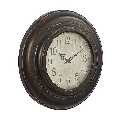 Stella & Eve Rustic Vintage-Style Metal Wall Clock