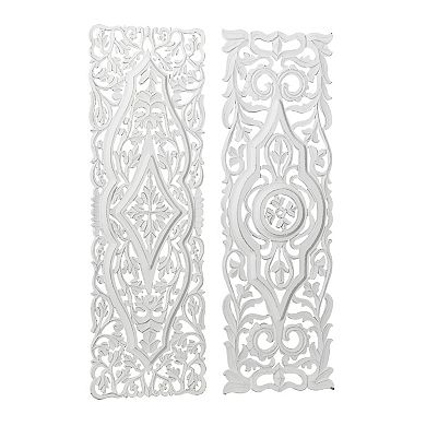 Stella & Eve Carved White Wall Decor 2-Piece Set