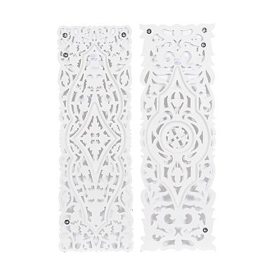 Stella & Eve Carved White Wall Decor 2-Piece Set