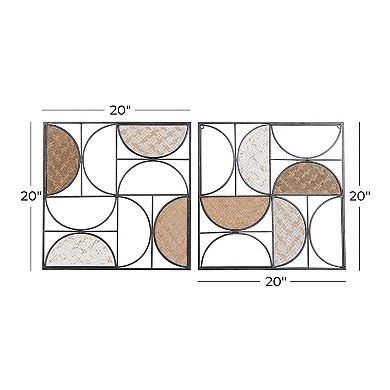 Stella & Eve Geometric Iron Wall Decor 2-Piece Set