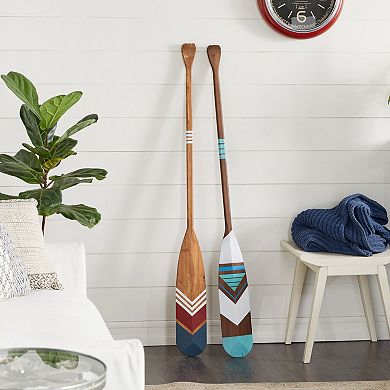 Stella & Eve Wooden Oar Decor 2-Piece Set