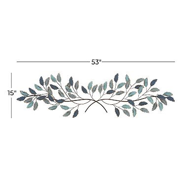 Stella & Eve Blue Leaves Wall Decor