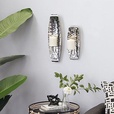 Stella & Eve Hammered Candleholder Sconce Wall Decor 2-piece Set