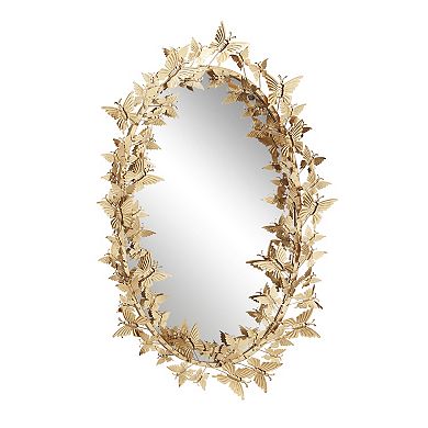 Stella & Eve Gold Finish Butterfly Wall Mirror