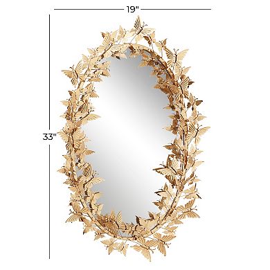 Stella & Eve Gold Finish Butterfly Wall Mirror