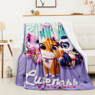 T.O.T.S. Cuteness Oversized Silk Touch Sherpa Throw