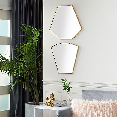 CosmoLiving by Cosmopolitan Geometric Wall Mirror 2-piece Set
