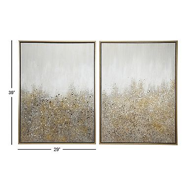CosmoLiving by Cosmopolitan Glitter Abstract Wall Art 2-piece Set
