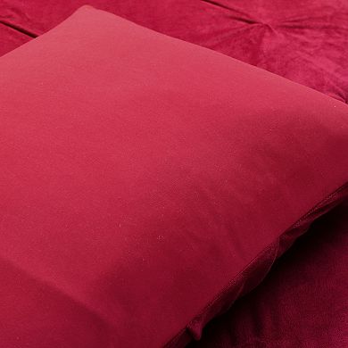 Lush Decor Soft Velvet Diamond Pintuck Oversized Comforter Set 