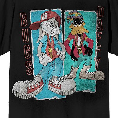 Men's Bugs Bunny And Daffy Duck Shield Tee