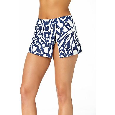 Women's Catalina Print UPF 50+ Crossover Midrise Swim Skirt
