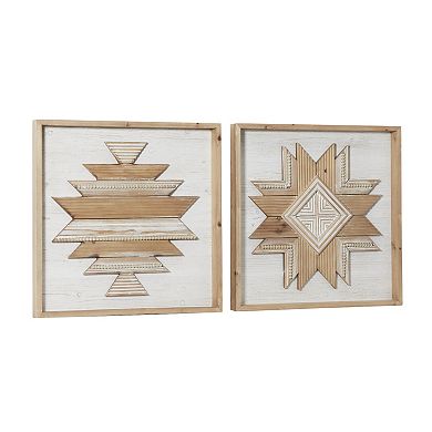 Stella & Eve Wood Wall Decor 2-piece Set