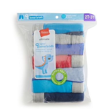 Toddler Boy Hanes® 9-Pack Ultimate Boxer Briefs Assorted Solids
