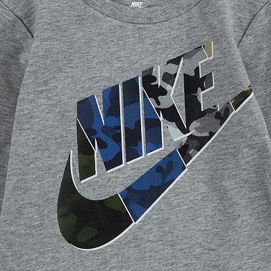 Toddler Boy Nike Futura Camo Logo Long Sleeve T-Shirt