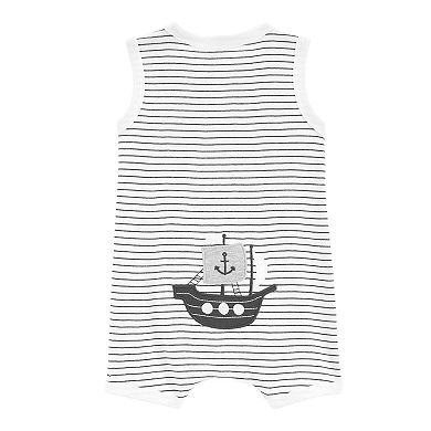 Baby Carter's Striped Snap-Up Romper