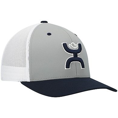 Men's HOOey Gray/Navy Dallas Cowboys Tri-Color H Trucker Snapback Hat