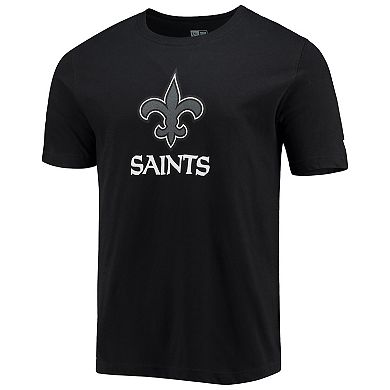 Men's New Era Black New Orleans Saints Team Logo T-Shirt