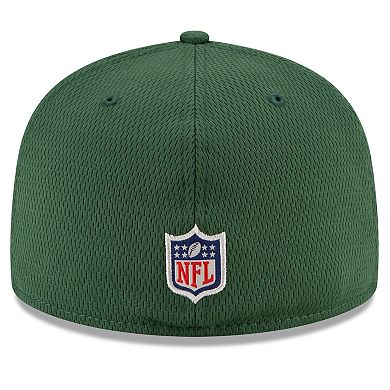 Men's New Era Green/Black Green Bay Packers 2021 NFL Sideline Road 59FIFTY Fitted Hat