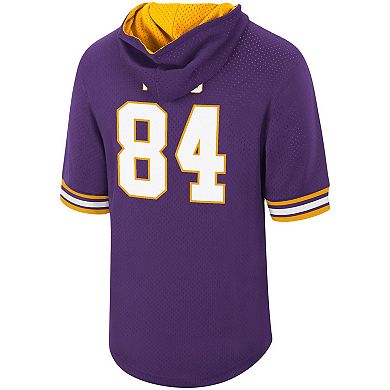 Men's Mitchell & Ness Randy Moss Purple Minnesota Vikings Retired Player Mesh Name & Number Hoodie T-Shirt