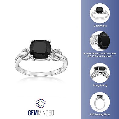 Gemminded Sterling Silver Onyx Ring