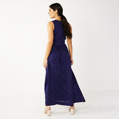 Women's DRAPER JAMES RSVP™ Sleeveless Dot Maxi Dress