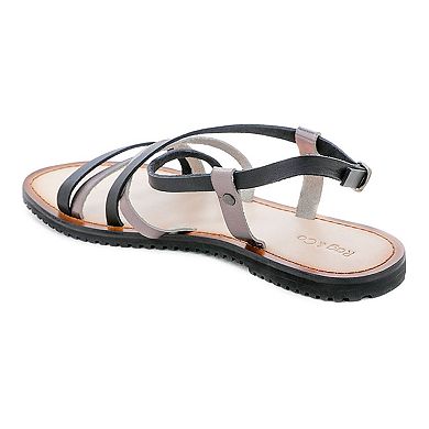 Rag & Co Women's Leather Strappy Sandals