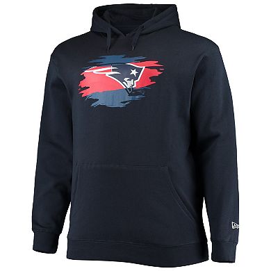 Men's New Era Navy New England Patriots Big & Tall Primary Logo Pullover Hoodie