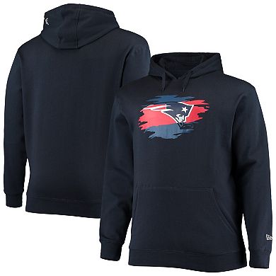 Men's New Era Navy New England Patriots Big & Tall Primary Logo Pullover Hoodie