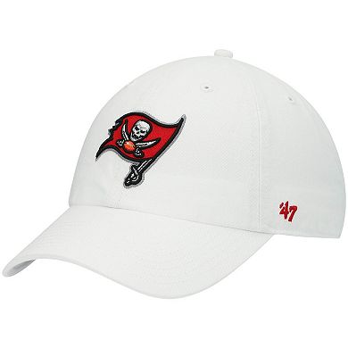 Men's '47 White Tampa Bay Buccaneers Clean Up Adjustable Hat
