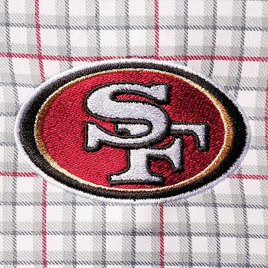 Men's Antigua Gray/Scarlet San Francisco 49ers Deliver Button-Down Polo