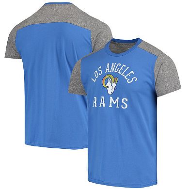 Men's Majestic Threads Royal/Gray Los Angeles Rams Field Goal Slub T-Shirt