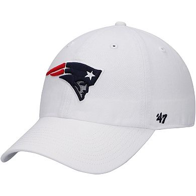 Men's '47 White New England Patriots Clean Up Adjustable Hat