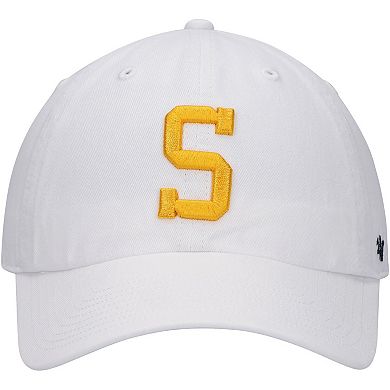 Men's '47 White Pittsburgh Steelers Team Clean Up Adjustable Hat